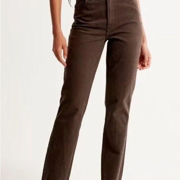 Abercrombie & Fitch Denim - Abercrombie & Fitch High Rise Brown Jeans